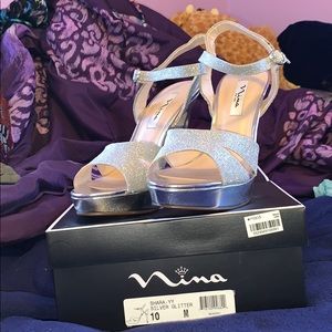 Nina diamond dusted prom shoes